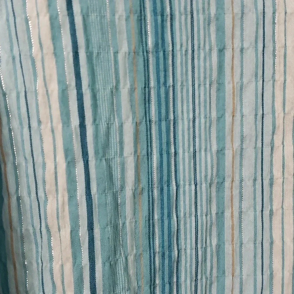 JM Collection Blue Button Down - Picture 9 of 13